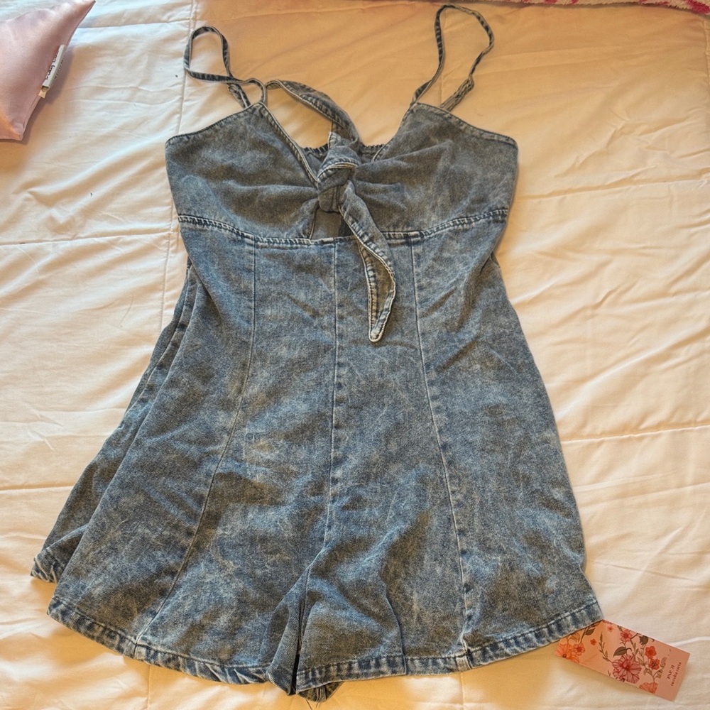 Denim Mini Romper